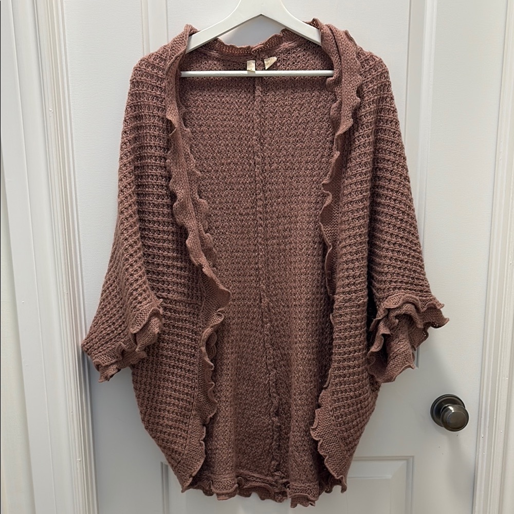 Women's Anthropology Moth Mauve Knit Cardigan